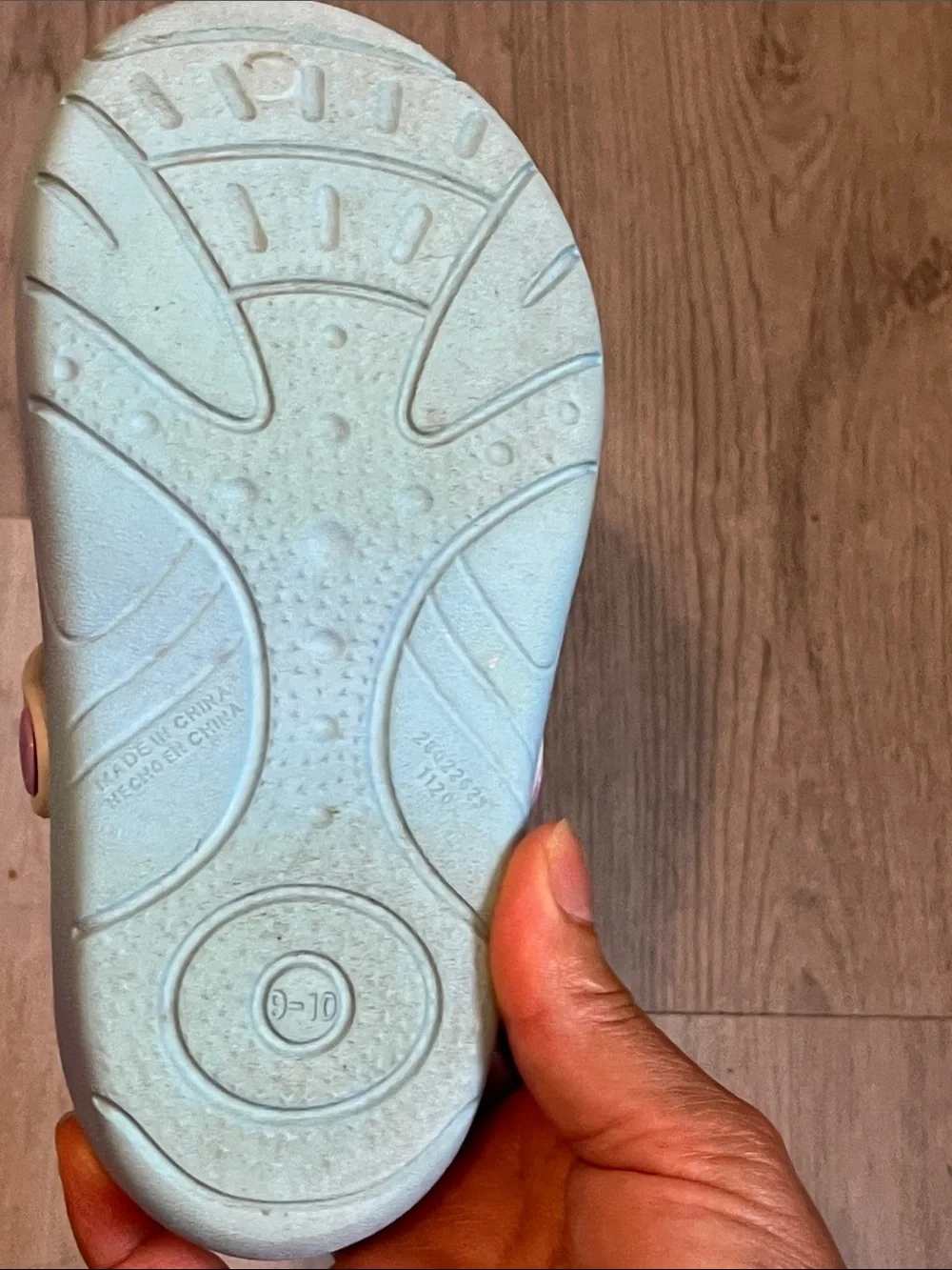 Kids Blue Frozen-Themed Slip-On Clogs with Heel Strap
